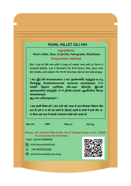 Pearl Millet Idli Mix